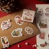 46Pcs/Box Christmas Stickers Santa Claus Elk Handmade Booklet DIY Decorative Sticker Sealing Stickers