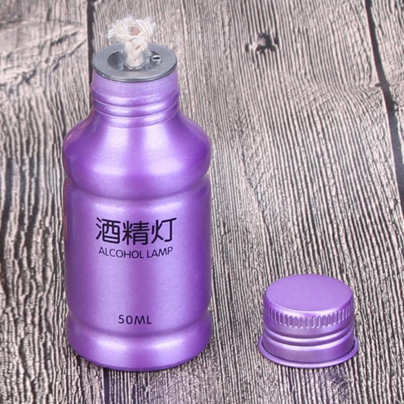 1 Stück tragbare Aluminiumlegierungslampe Alkohol-Flüssigkocher 50ML Kocher Alkohollampe für Outdoor-Survival Camping Labor Lehre