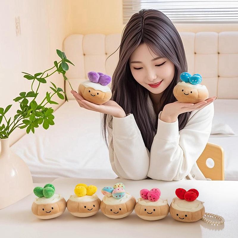 Cartoon Cute Cake Plush Doll High Quality Fruit Colorful Birthday Cake Wedding Cake Cookie Dessert Stuffed Toy Home Decor