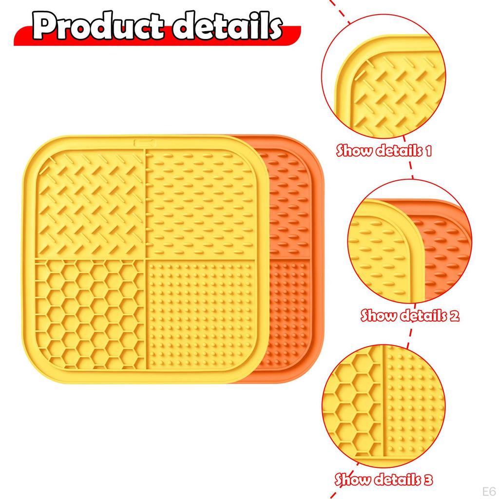2Pcs Dog Slow Feeder Pad Food Dispenser Pet Eating Non Slip Sniff Mat Lick for Dogs