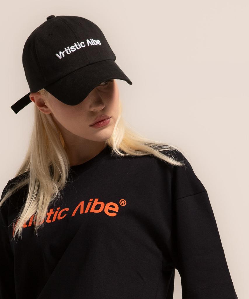 Atiseutigbaibeu Volume Logo Baseball Cap Black White