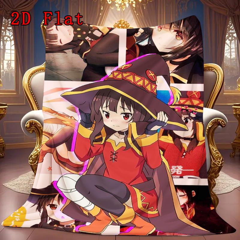 Megumin 2D Flat Pattern Flannel Blanket High Quality All Seasons Warmth and Comfort Perfect for Christmas Gifts.MMT0918532