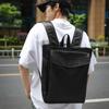 Retro High-end Backpack, Large Capacity College Student Backpack, Versatile Commuting Computer Bag, Solid Color Casual Backpack for Men