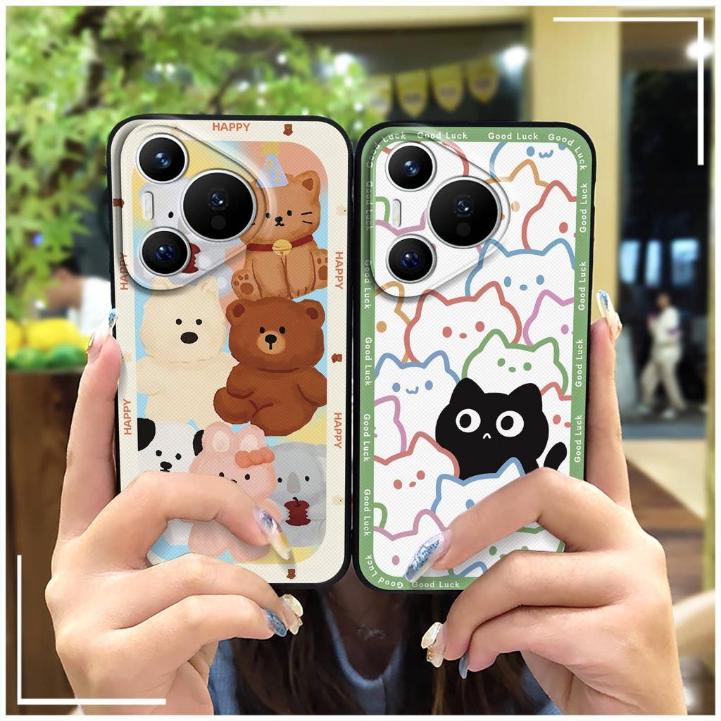 Phone Pouch Anti-dust Phone Case For Huawei P70 Pro/Pura 70 Pro+ Graffiti Cartoon Soft Case Waterproof Protective TPU