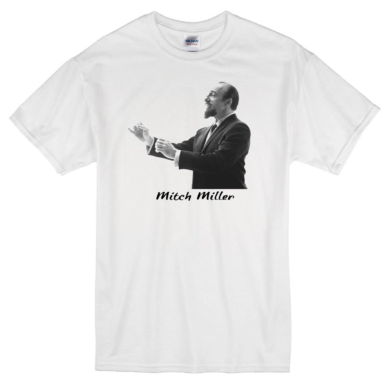 MITCH MILLER MUSICIAN OBOE CONDUCTOR TV STAR MUSIC PRODUCER WHITE T-shirt XL