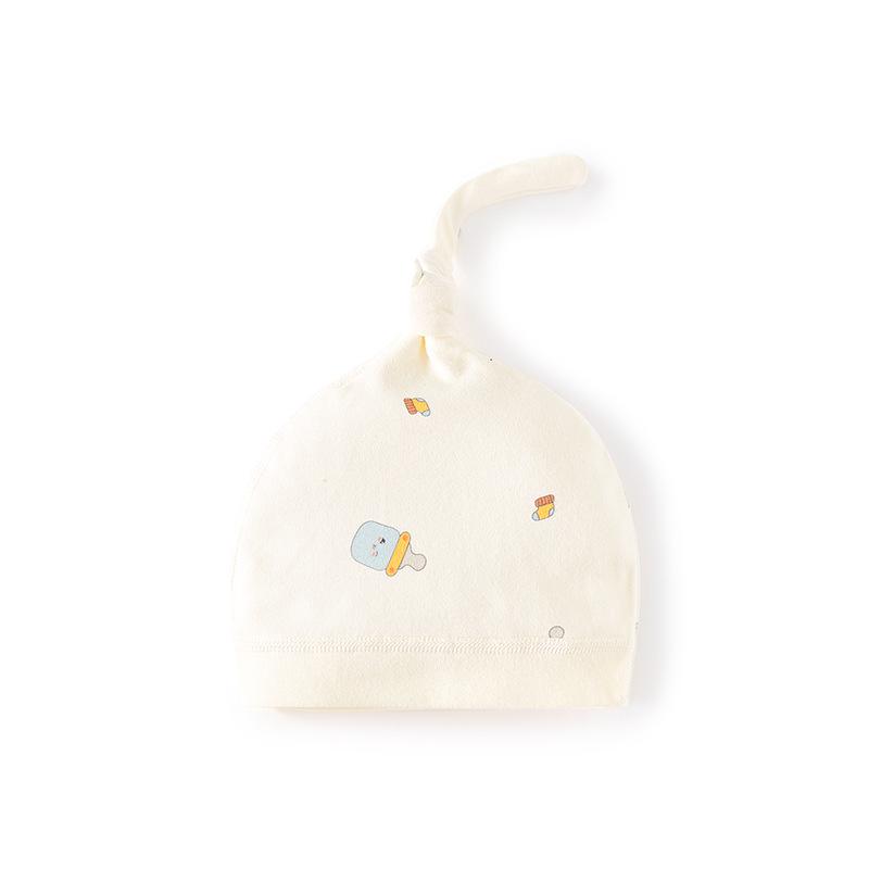 Polka Dot Pure Cotton Baby Hat 0-6 Months for Autumn & Winter