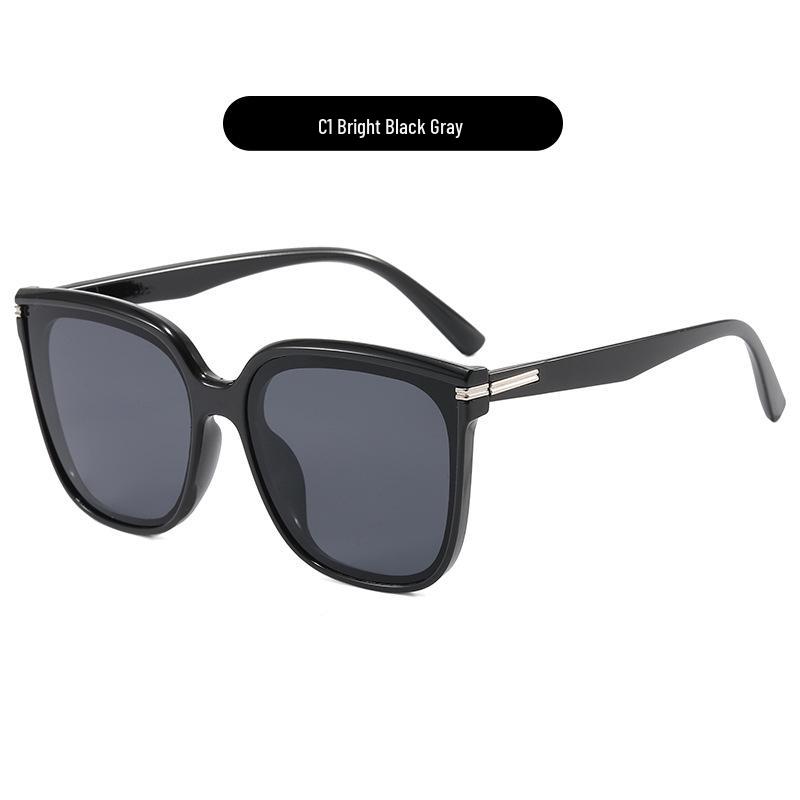 Korean Celebrity Style Women's Large Frame UV Protection Fashion Sunglasses