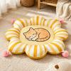 Pet Bed Cushioned Round Flower-Shaped Cat Lightweight for Bedrooms