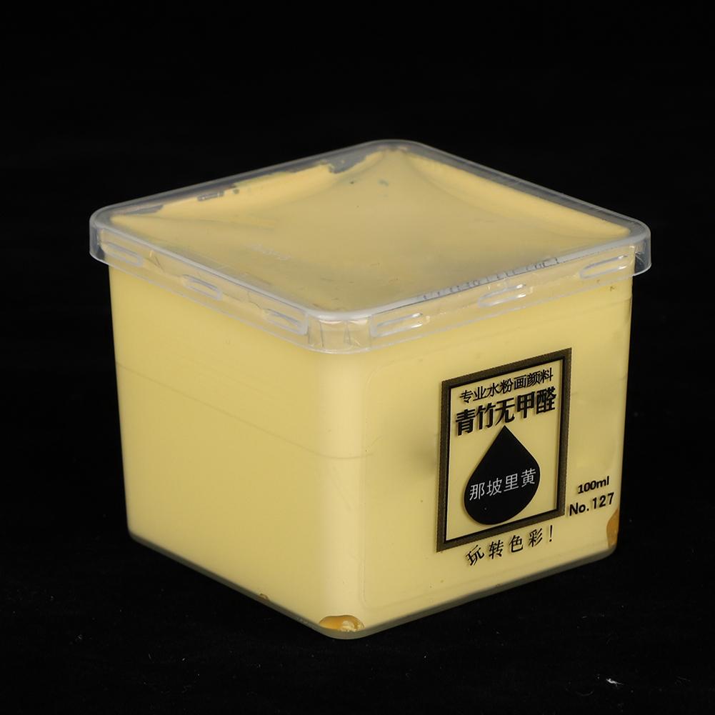 100ML Pigment pro malbu gouache Čtvercový kelímek Kreslicí nástroj Potřeby pro umělce Žlutá