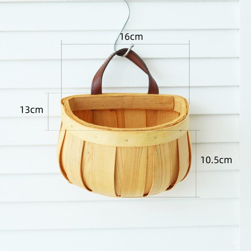 Kitchen Storage Basket With Handle Hanging Baskets For Living Room Fruit Sundries Organizer Home Decor Hand-Woven Baskets