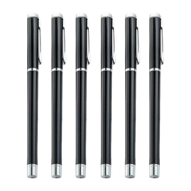 6Pcs Metal Ballpoint Pen with Pen Clip Office Writing Pen Smooth to Write Quick Drying Guest Sign In Pen for Office