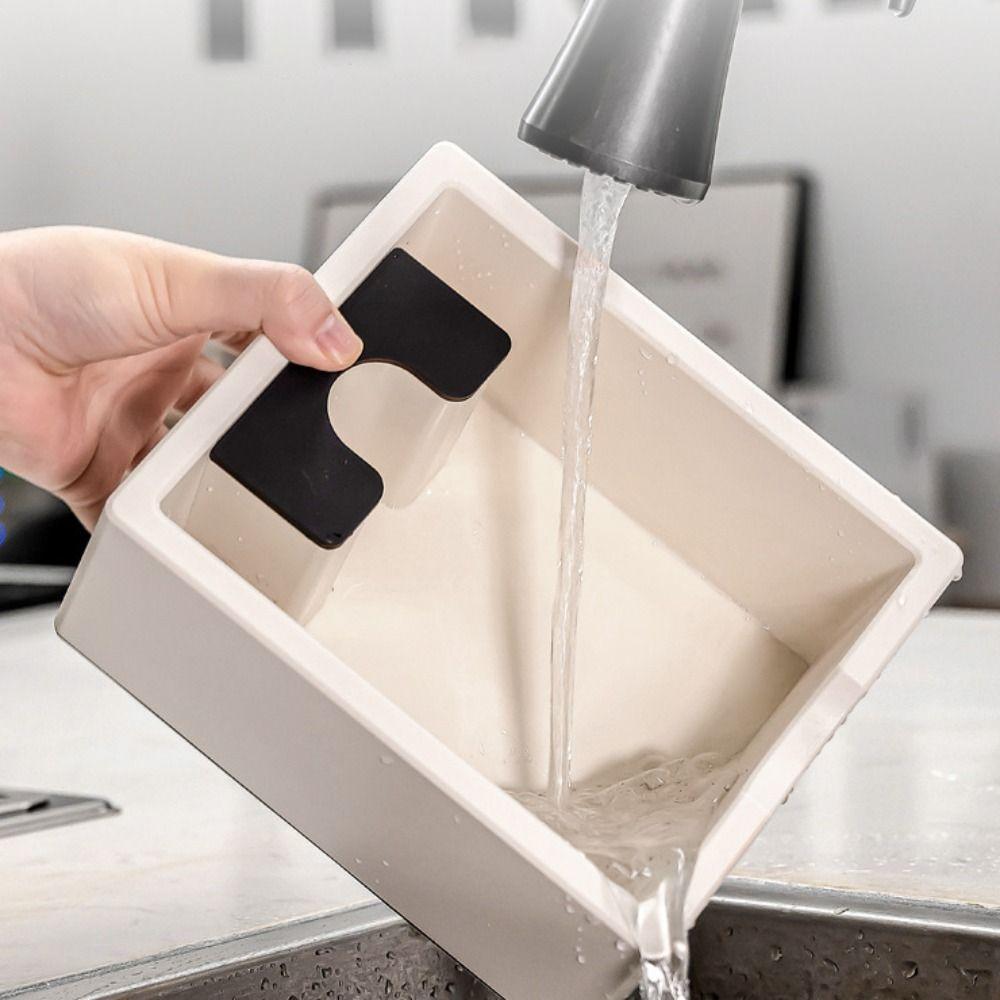 Anti Slip Base Coffee Knock Box Rectangular Coffee Knocking Slag Bucket Barista