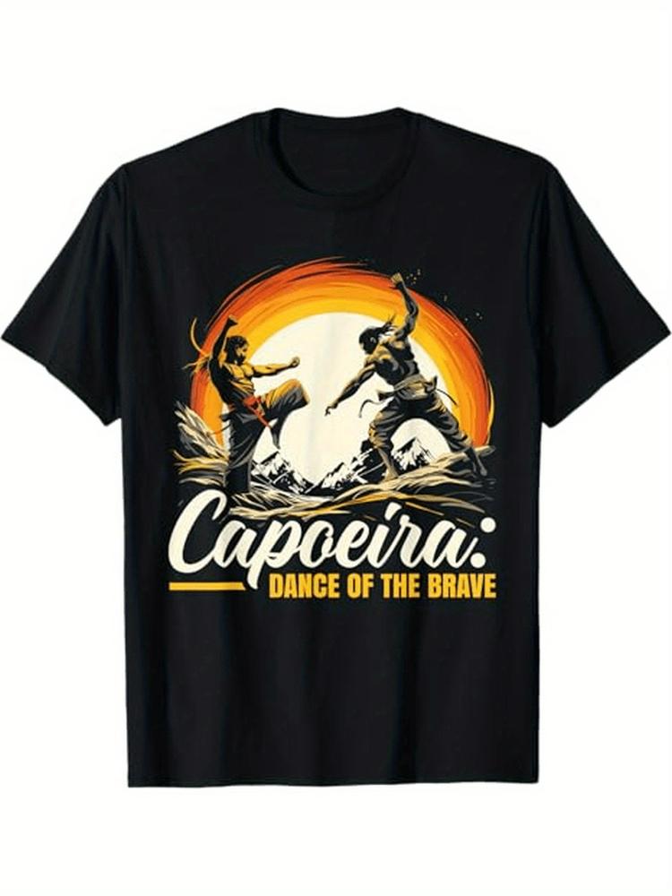 

Men s Capoeira Brazilian Wushu T-shirt-Summer Casual 100% Cotton Round Neck Short Sleeve T-shirt. 5XL різнокольоровий