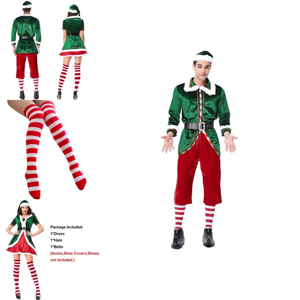 High Quality Elf Cosplay Outfit For Couples Ideal For Christmas Celebrations