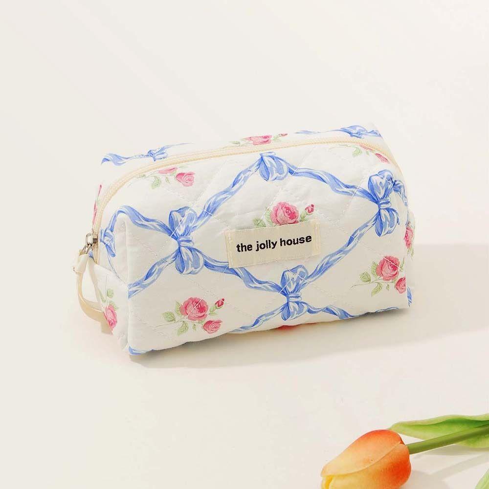 Travel Supplies Lipstick Storage Bag Bowknot Flower Coin Purse Sweet Flower Makeup Bag  Outdoor