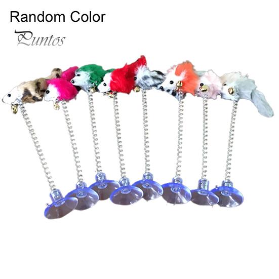 Cat Stick Toy Cat-friendly Design Soft Feather Pet Mouse Imitation Spring for Home
