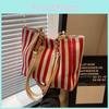 Stilvolle Streetwear Canvas-Tragetasche mit schicker Naht und Patchwork