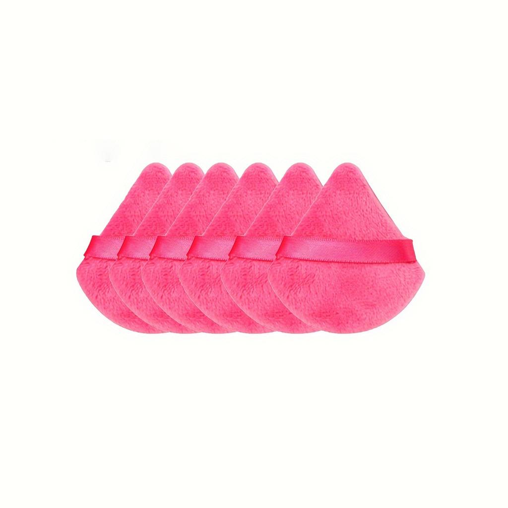 6PCS-boxed Triangle Velvet Powder Puff Make Up Sponges for Face Eyes Contouring Shadow Seal Cosmetic Foundation Makeup Tool