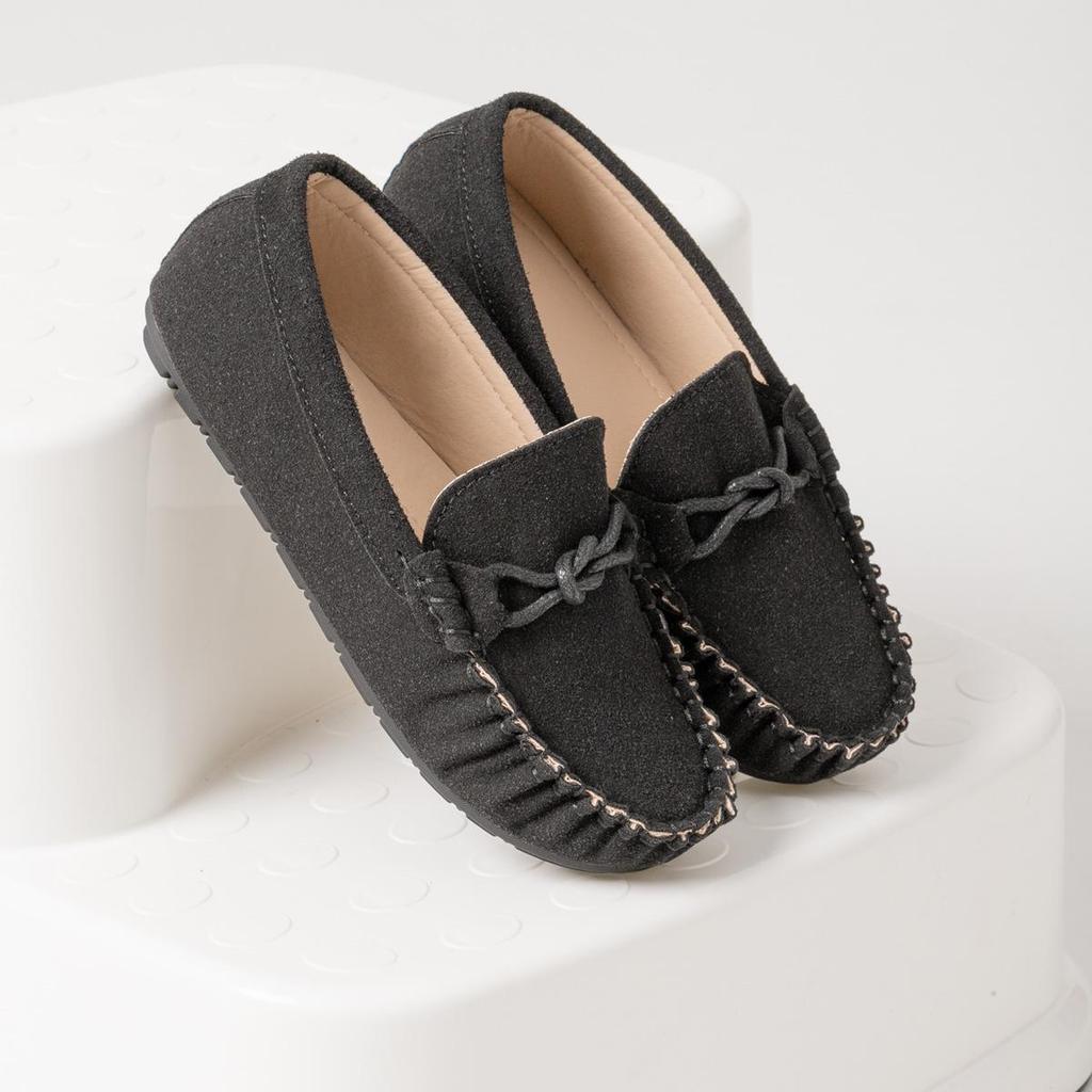 2025 Spring Kids' Suede Slip-on Loafers - Casual Style