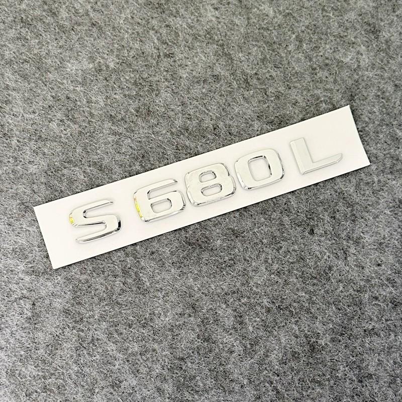 ABS Black Chrome Letters 3D Car Trunk Letters Badge For Mercedes Benz S320L 350L 450L 500L 560L 650 680 Logo Sticker Accessories