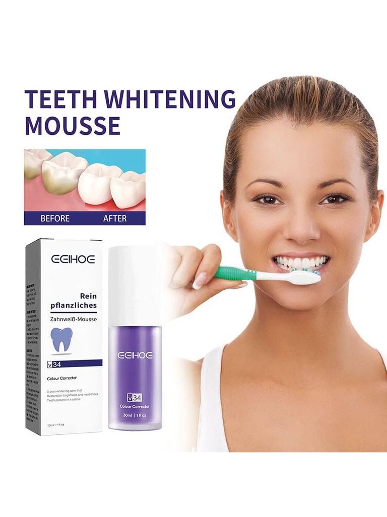 30ml Whitening Toothpaste, Cleans Teeth And Cares For Gums With Anti-stain Effect, Unisex