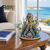 Creative Gifts for Holidays Beaded Ocean Animal DIY Kit, 3D Octopus Shark Craft Handmade Ornament Making Set Sea Animals Bead Art Project Adults,