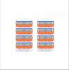 5-Blade Manual Razor with Universal Cartridge - Orange and Blue