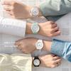 J-AXIS Pastel Color Watch Simple Easy-to-Read Plastic Case Round Lightweight Matching Pair Children Student TCG73 Unisex Clear One Size