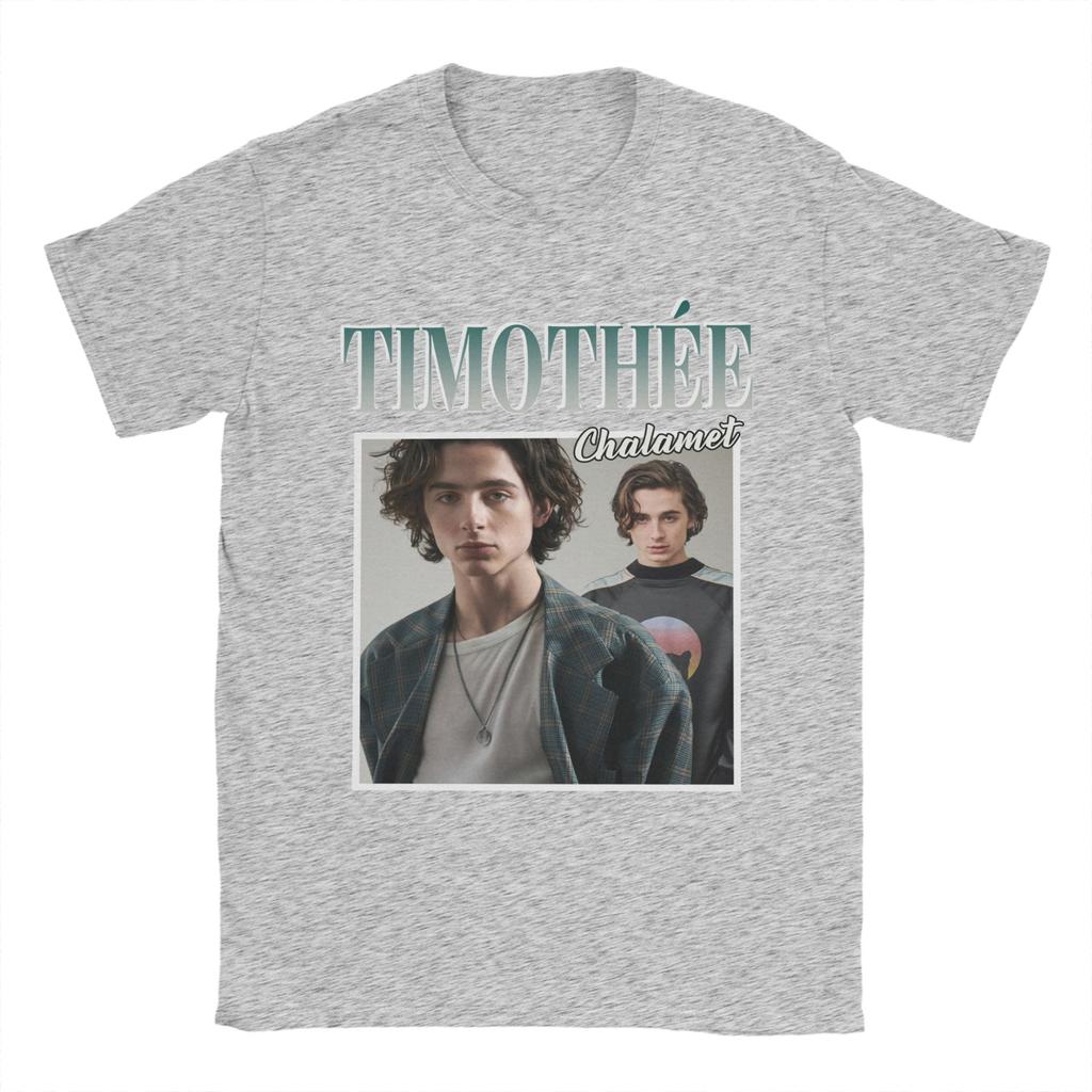 Unisex TShirts Timothee Chalamet Vintage Pure Cotton Tee Shirt Short Sleeve T Shirts Round Neck Clothing Unique