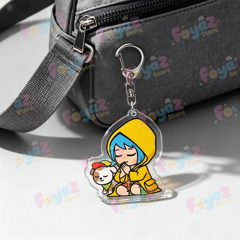 

Anime Girl Jesus Luce Keychain for Accessories Jubilee Vatican Cartoon Chibi Keyrings Key Chains Fans Gifts