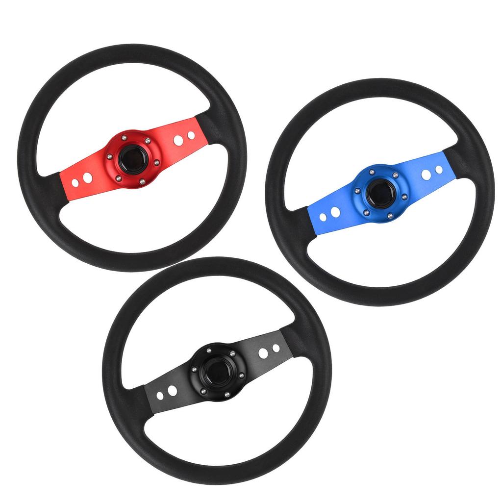 13-Zoll-Autolenkrad aus PU, stilvoller Look, schlagfest, verbesserter Griff, einfache Installation, Racing Stee
