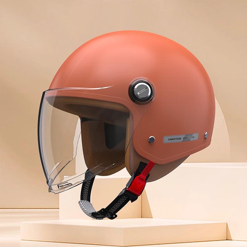3C Certified National Standard Electric Scooter Helmet: Men's Transparent, All-Season, Universal Safety Half Helmet