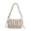 Pearl Chain Underarm Bag Women's Fashion Pleated Shoulder Bag New Messenger Bag