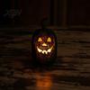 Seasonal Home Display Handwoven Pumpkin Basket with Witch Hat Lid, Rustic Wicker Trick Gothic Table Centerpiece or Treat Bucket for Indoor Outdoor