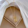 Lucky Lock Light Luxury Temperament Gorgeous Full Diamond Necklace Female Versatile Collarbone Chain Titanium Steel Chain
