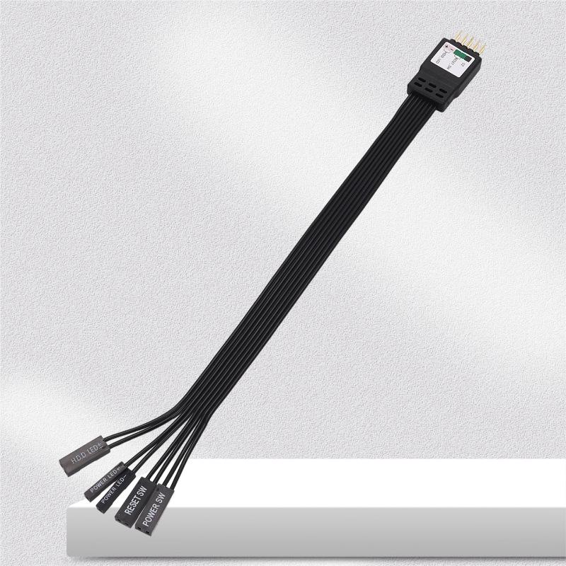 20cm 30cm 50cm 9Pin Header Computer Motherboard Front Extension Cable For PC Motherboard Power Switch Restart Hard Drive
