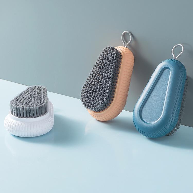 Minimalist Soft Bristle Brush for Cleaning Shoes and Washing Clothes
