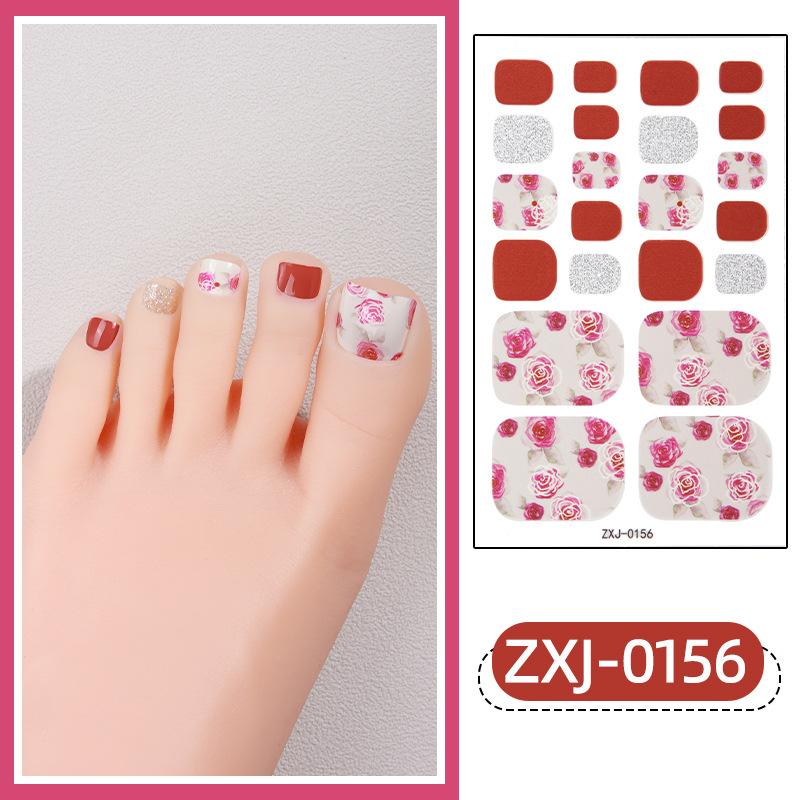 Japanese and Korean Toe Nail Stickers Waterproof Onion Pink Toenail Stickers Manicure Stickers