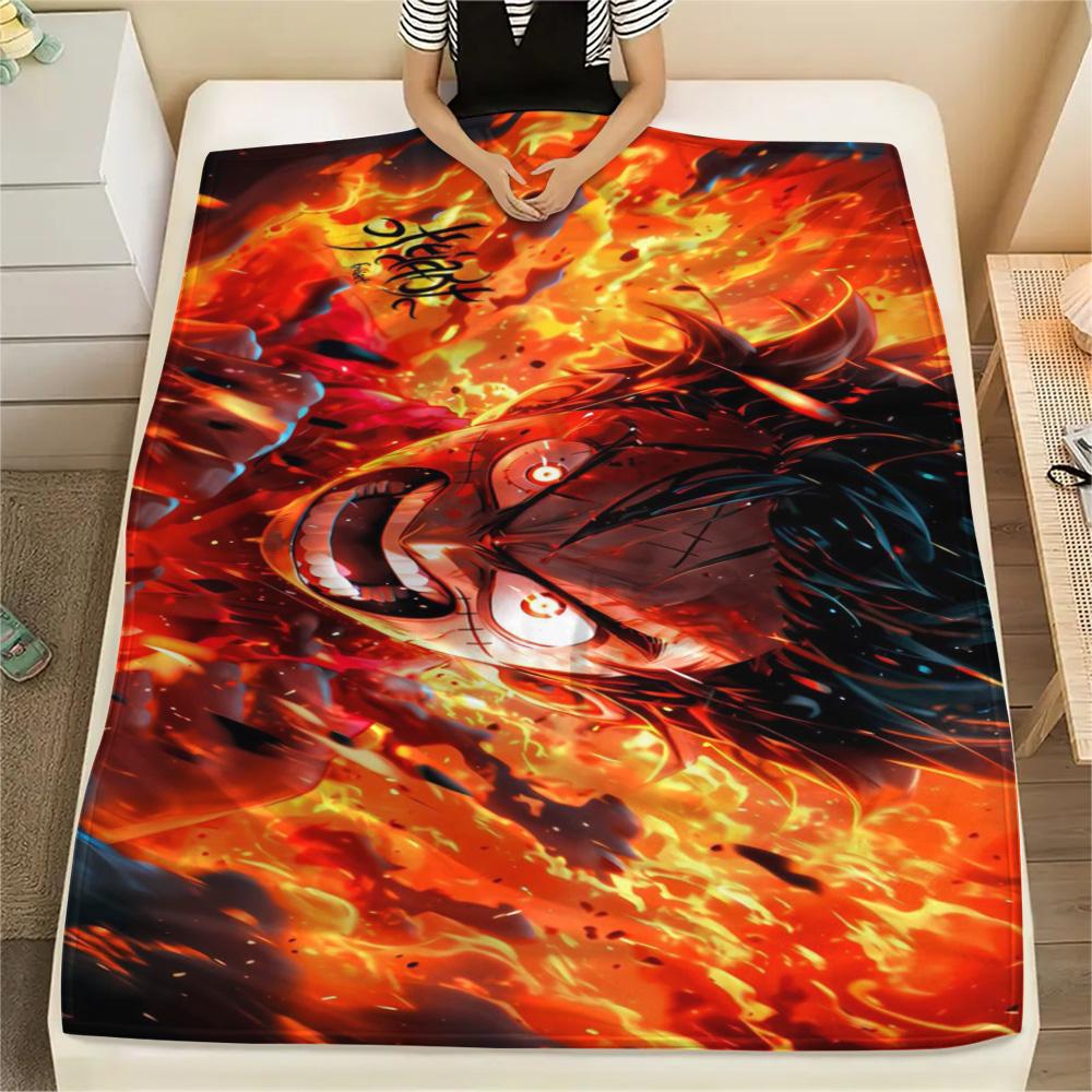 Luffy Multi Scene Use Printed Blanket, Flannel Blanket Great for Sofa, Bed, Bedroom, Chair and Outdoor Tour.-TING