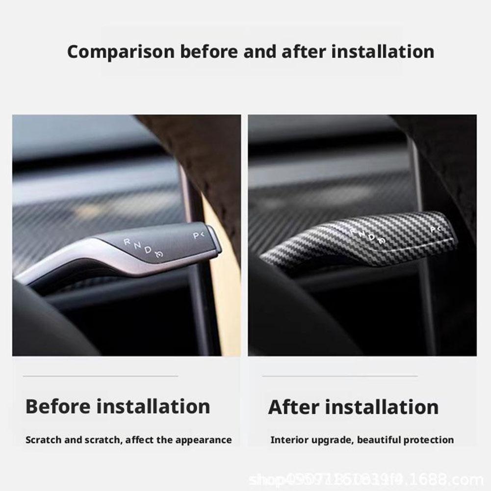 For Tesla Model Y 2025 2025 Full Package Trim Cover Of Carbon Fiber Matte Finish On Wiper Lever For Tesla Car Accessorie