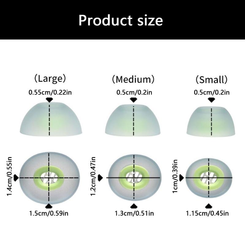 4Pair Silicone Ear Tip for Buds 2 In-ear Headphone Eartips IE800S Tip AntiSlip Noise Reduce