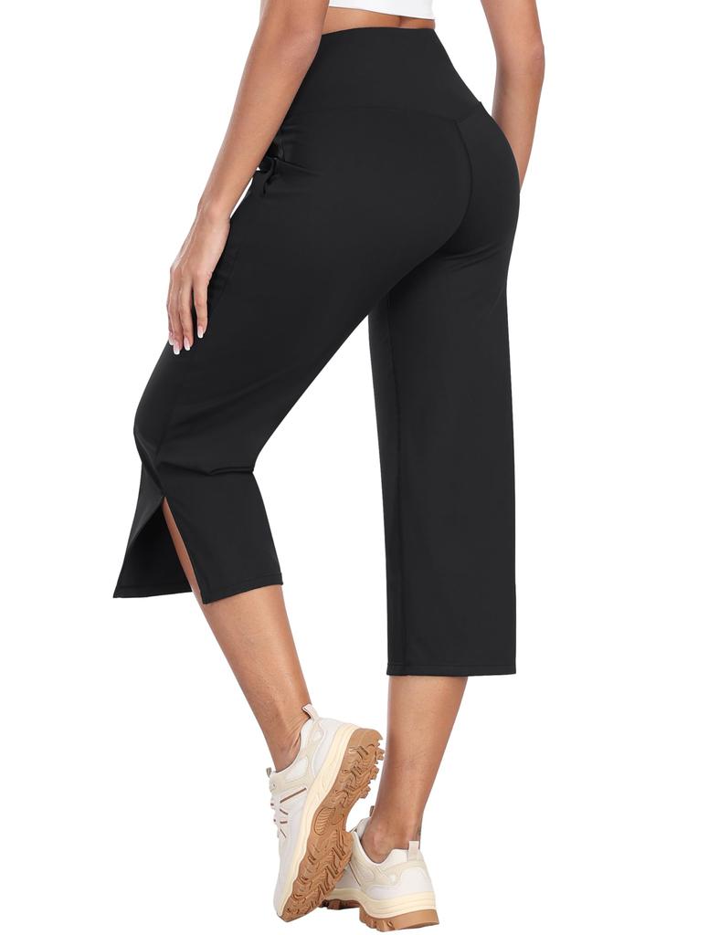 YIRUIYA Yoga High Plus with Slimming Legs Women's Pants, 3/4 Length, Waist, Sportswear, Stretch, Sizes, Pockets,