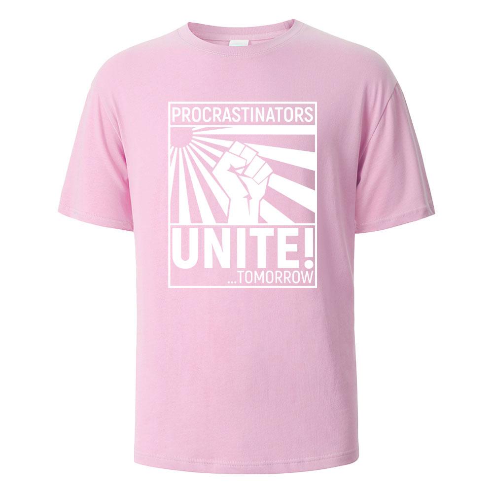 

Мужская футболка с принтом Procrastinators Streetwear 100% хлопок Топы для мужчин женщин Летняя дышащая футболка с коротким рукавом и круглым вырезом Базовые футболки 4XL
