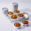 100Pcs Egg Tart Cup Grease-proof Disposable DIY Aluminum Foil Mini Oyster Tray for Outdoor BBQ
