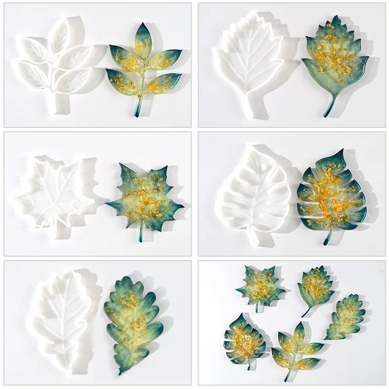Christmas Table Decoration DIY Handmade Leaf Coaster Mold Christmas Series Crystal Epoxy Mold Resin Maple Leaf Silicone Molds