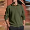 Men's Casual Sweatshirt Long Sleeve Thermal Stand Collar Button Pullover Sweatshirts