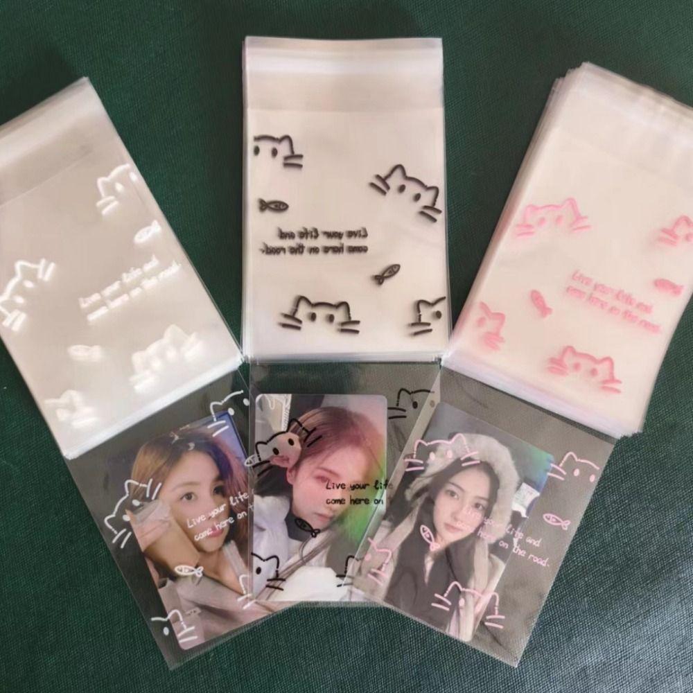 

50PCS Album Card Storage Pocket Self Sealing Bag Gift Pouch Biscuit Snack Package