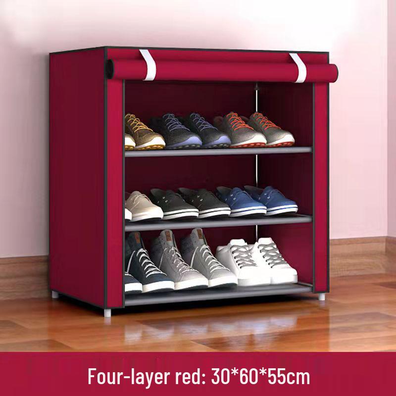 Multi-Layer Dustproof Metal Shoe Rack for Dorms and Storage