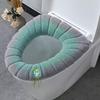 Toilet Seat Cover Mat Soft Velvet Fabric Universal Bathroom Toilet Seat Cover Washable Closestool