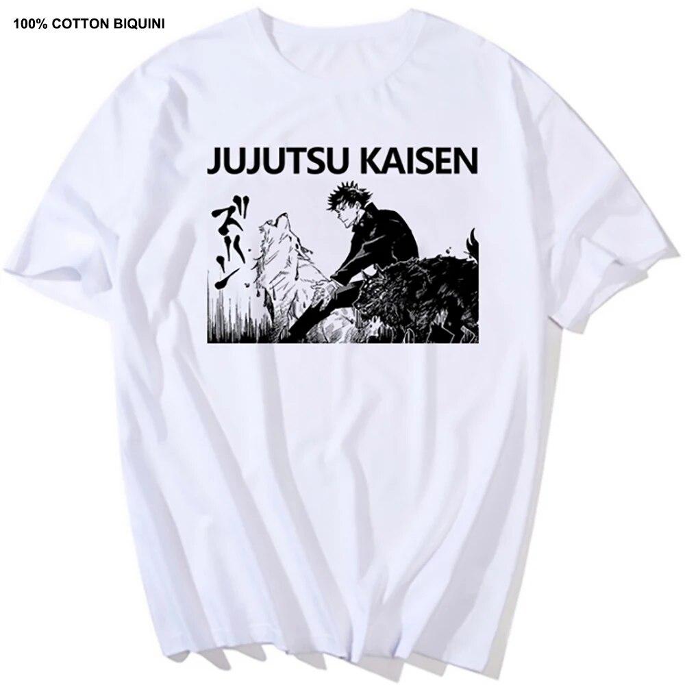 Harajuku Unisex's Tshirt Jujutsu Kaisen Printed Short Sleeve T Shirt Cool Cartoon Anime Casual T-shirt Kawaii Male Streetwear Tops